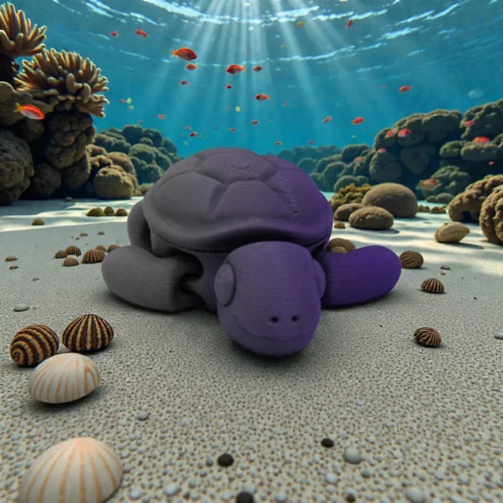 Baby Turtle Silk Midnight Purple - Front