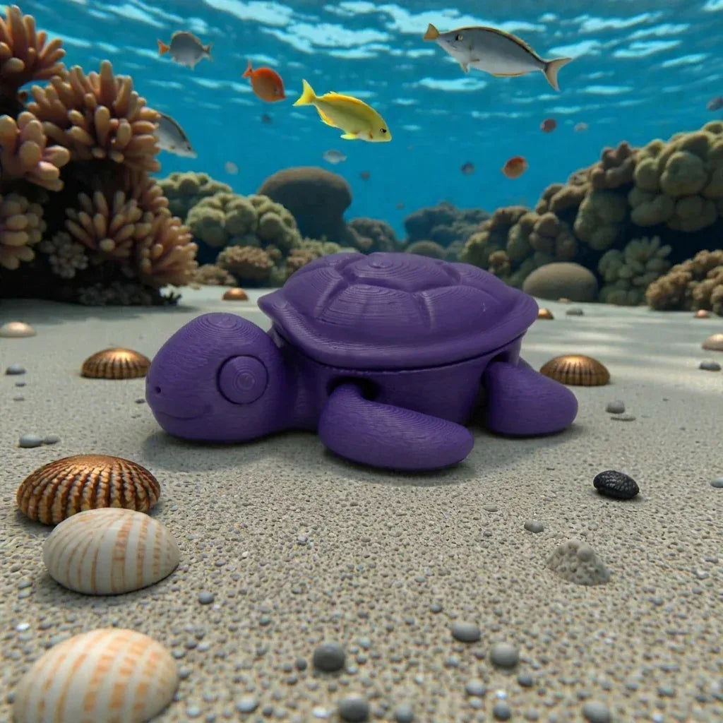 Baby Turtle Silk Midnight Purple - Side