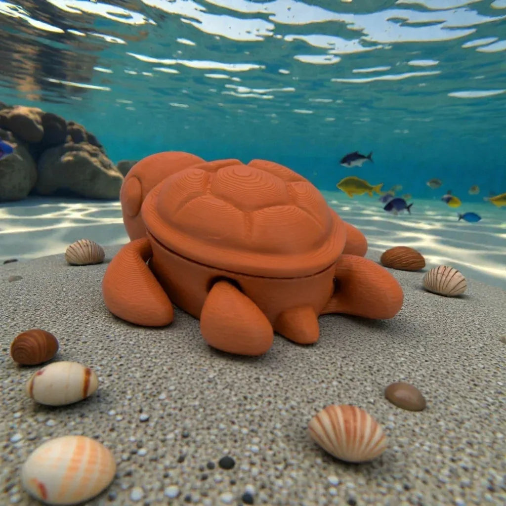 Baby Turtle Silk Red Copper - Back
