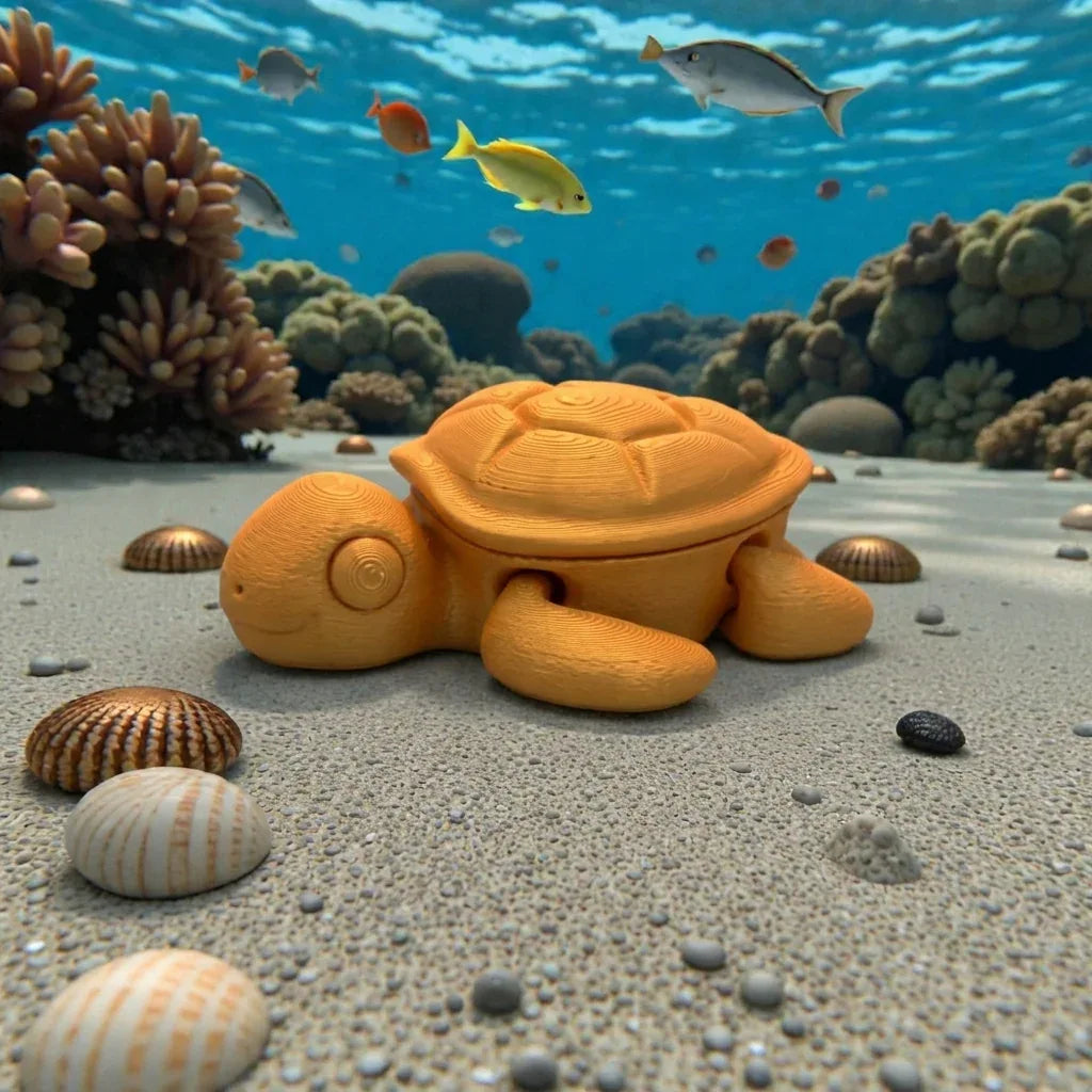 Baby Turtle Silk Tropical Sunset - Side