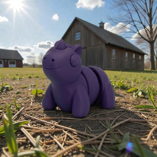 Baby Unicorn Silk Midnight Purple - Side