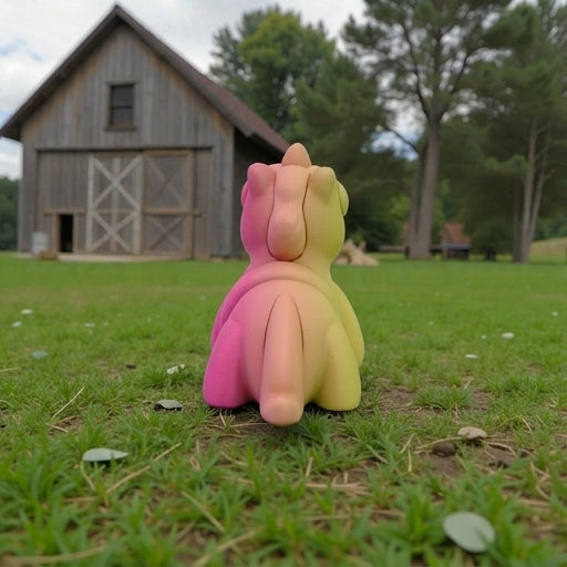 Baby Unicorn Silk Pink Yellow - Back