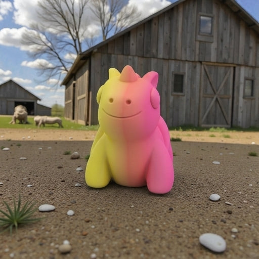 Baby Unicorn Silk Pink Yellow - Front