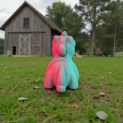 Baby Unicorn Silk Teal Orange Red - Back