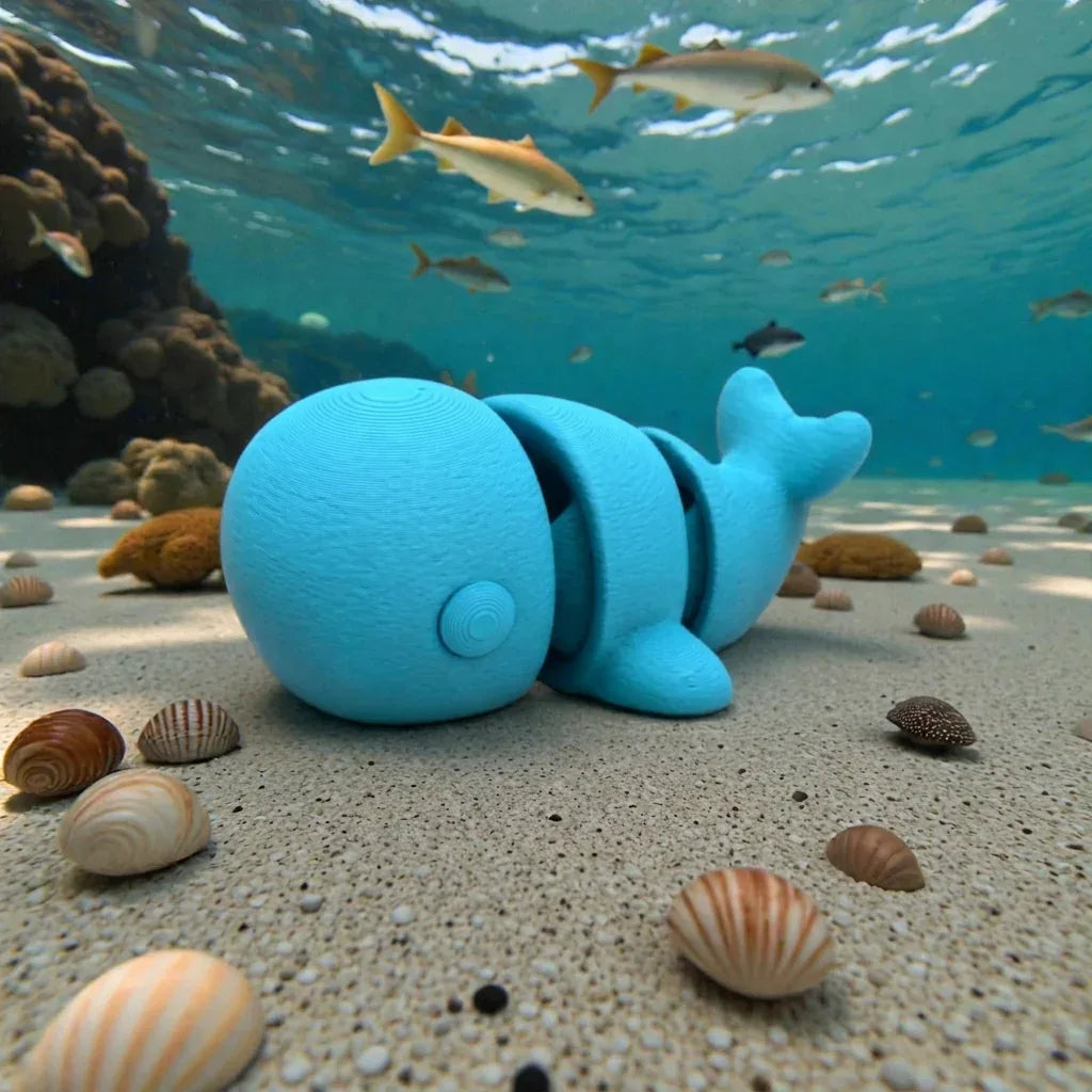 Baby Whale Silk Sapphire Forest - Side