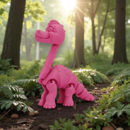 Brachiosaurus Silk Pink Yellow - Side