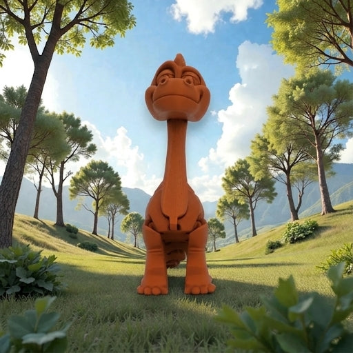 Brachiosaurus Silk Red Copper - Front