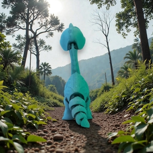 Brachiosaurus Silk Sapphire Forest - Back