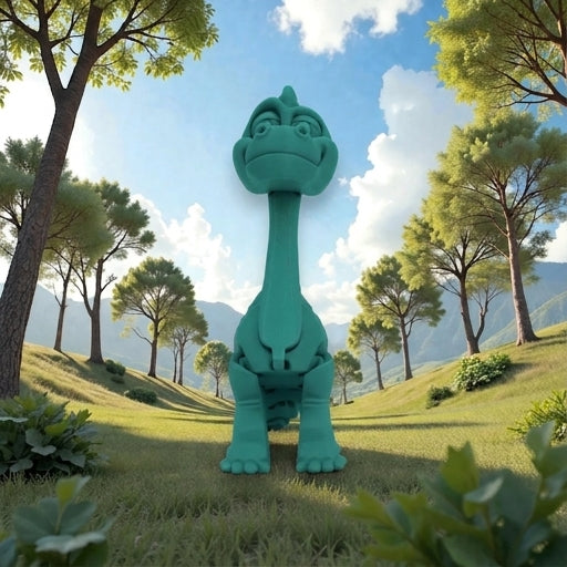Brachiosaurus Silk Sapphire Forest - Front