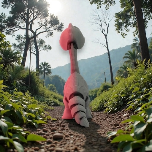 Brachiosaurus Silk Smokey Wine - Back