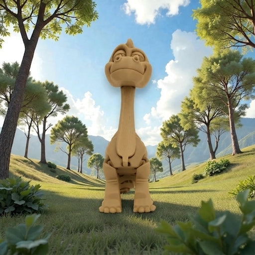 Brachiosaurus Wood - Front