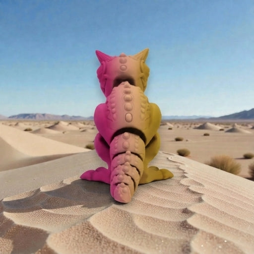Carnotaurus Silk Pink Yellow - Back