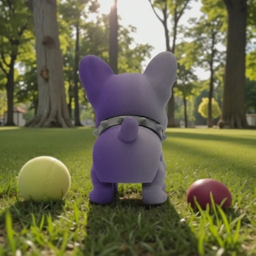 Chibi Frenchie Silk Midnight Purple - Back