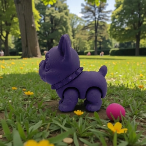 Chibi Frenchie Silk Midnight Purple - Side