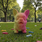 Chibi Frenchie Silk Pink Yellow - Front