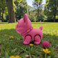 Chibi Frenchie Silk Pink Yellow - Side