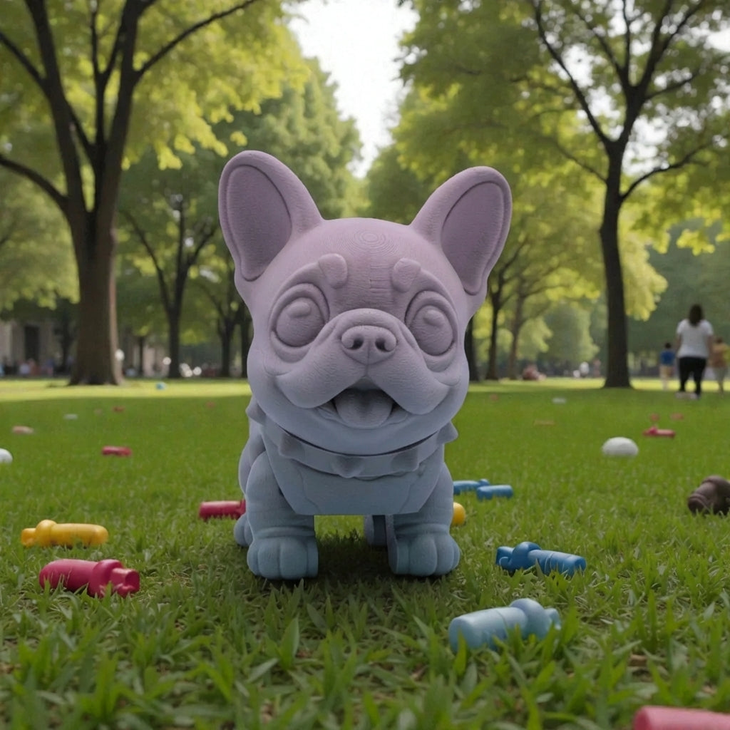 Chibi Frenchie Silk Rainbow - Front