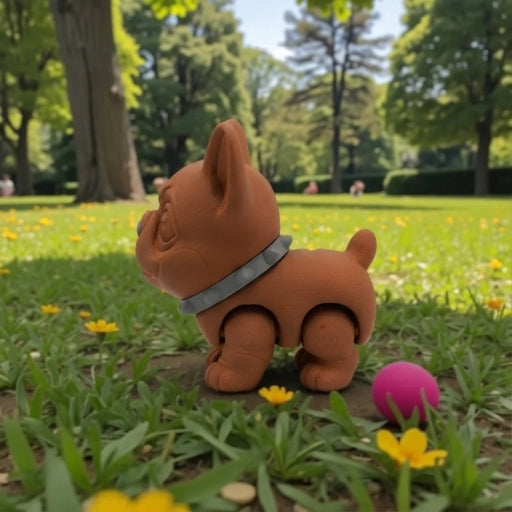 Chibi Frenchie Silk Red Copper - Side