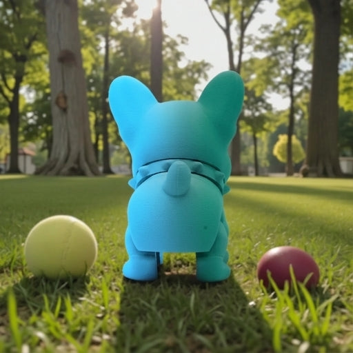 Chibi Frenchie Silk Sapphire Forest - Back