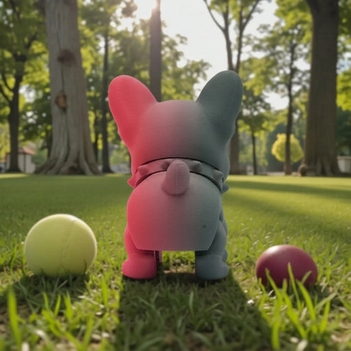 Chibi Frenchie Silk Smokey Wine - Back