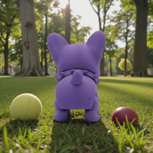 Chibi Frenchie Silk Starling Purple - Back