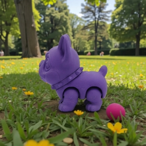 Chibi Frenchie Silk Starling Purple - Side