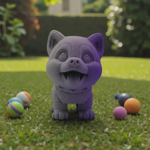 Chibi Husky Silk Midnight Purple - Front