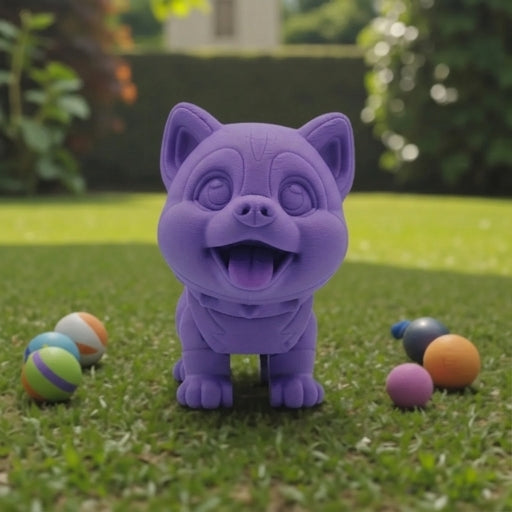 Chibi Husky Silk Starling Purple - Front