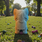 Chibi Husky Silk Tropical Sunset - Back