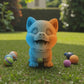 Chibi Husky Silk Tropical Sunset - Front