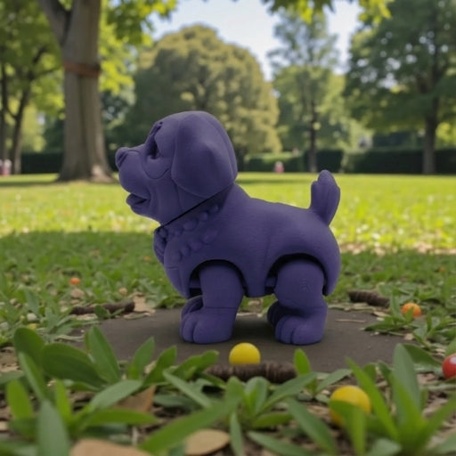 Chibi Rottweiler Silk Midnight Purple - Side