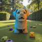 Chibi Rottweiler Silk Tropical Sunset - Front