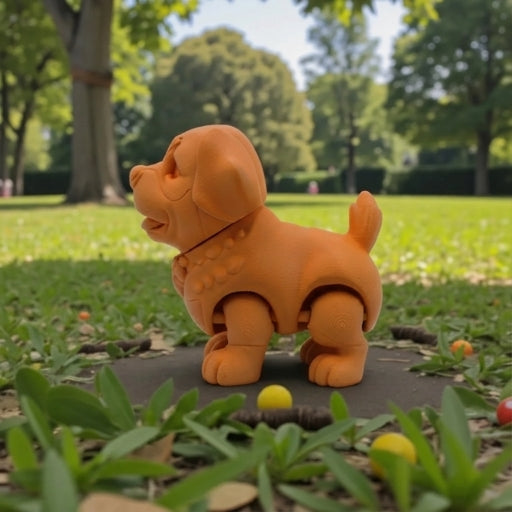 Chibi Rottweiler Silk Tropical Sunset - Side