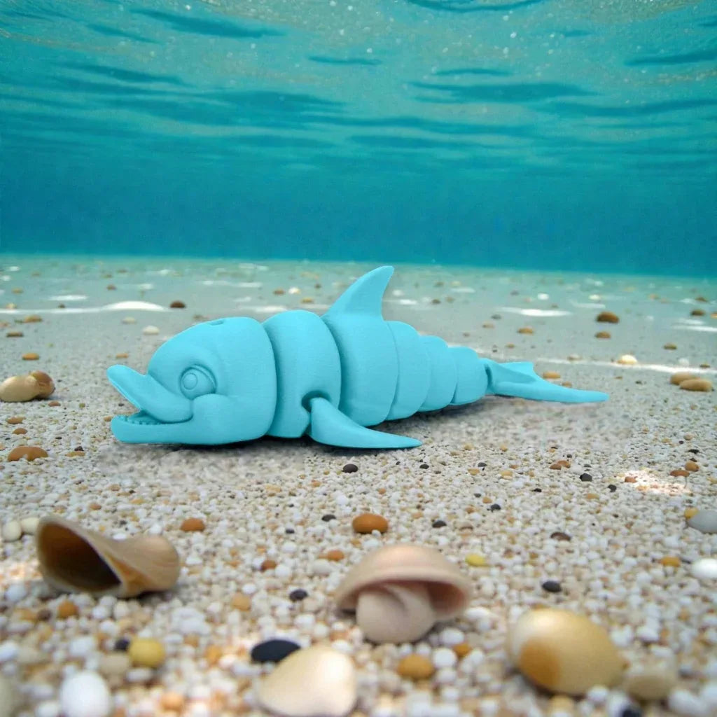 Cute Dolphin Silk Sapphire Forest - Side