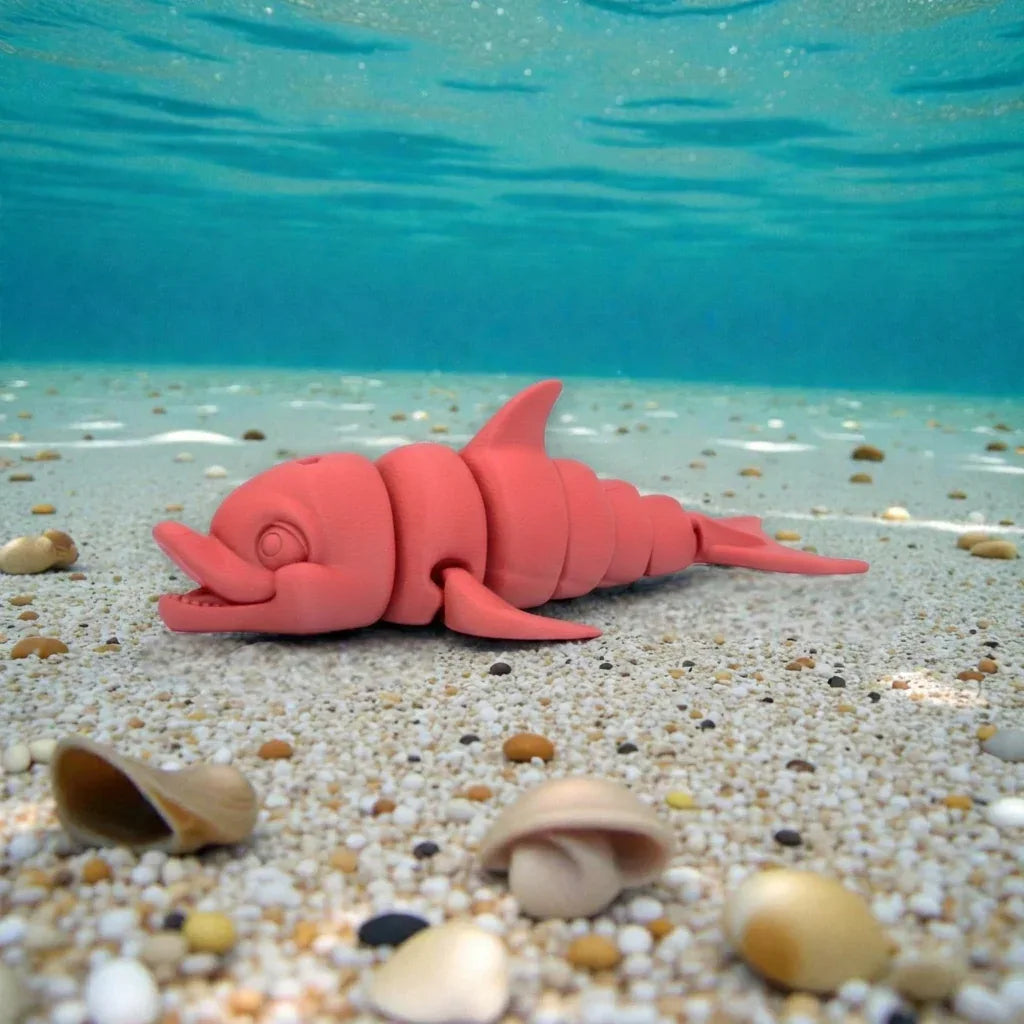 Cute Dolphin Silk Smokey Wine - Side