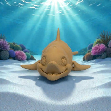 Cute Dolphin Wood - Front