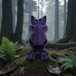 Cute Fox Silk Midnight Purple - Front