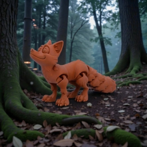 Cute Fox Silk Red Copper - Side