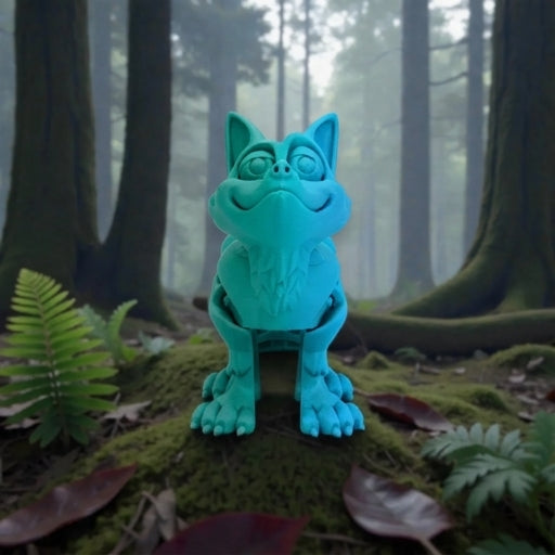 Cute Fox Silk Sapphire Forest - Front