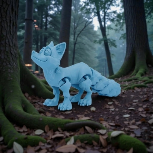Cute Fox Silk Sapphire Forest - Side