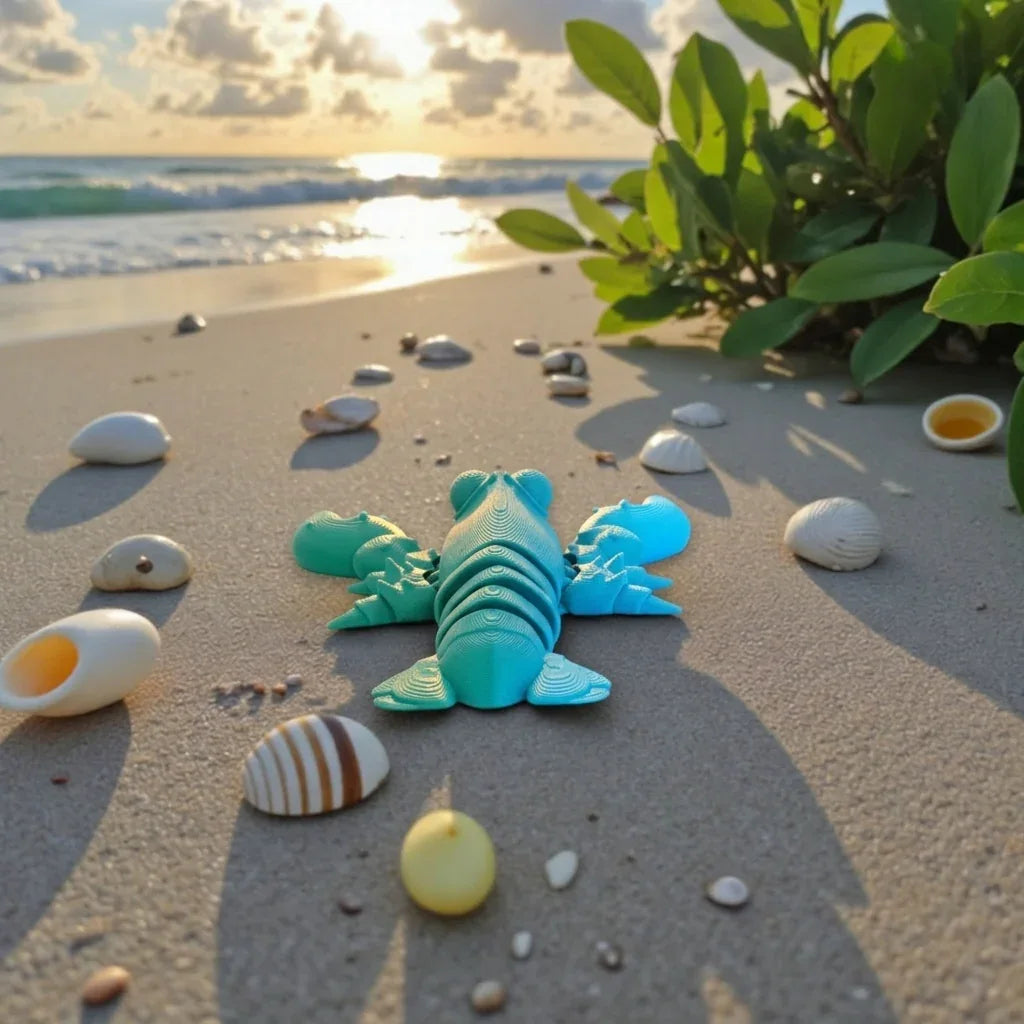 Cute Lobster Silk Sapphire Forest - Back
