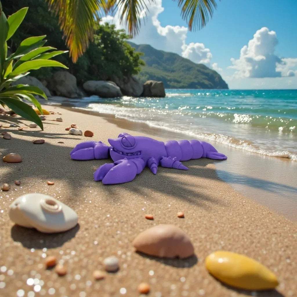 Cute Lobster Silk Starling Purple - Side