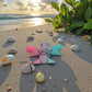 Cute Lobster Silk Teal Orange Red - Back