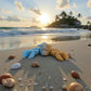 Cute Lobster Silk Tropical Sunset - Front