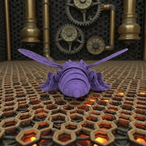 Cyber Bee Silk Starling Purple - Back