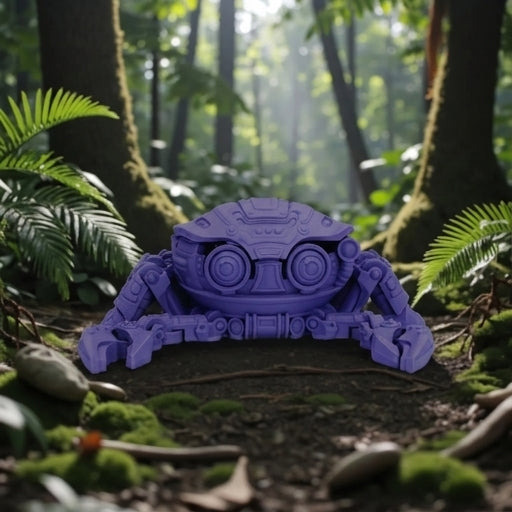 Cyber Crab Silk Midnight Purple - Front