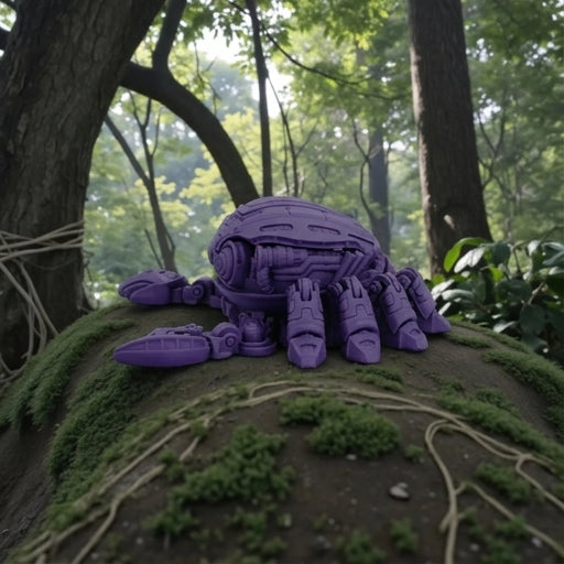 Cyber Crab Silk Midnight Purple - Side