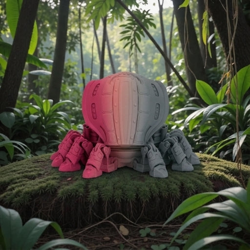 Cyber Crab Silk Smokey Wine - Back