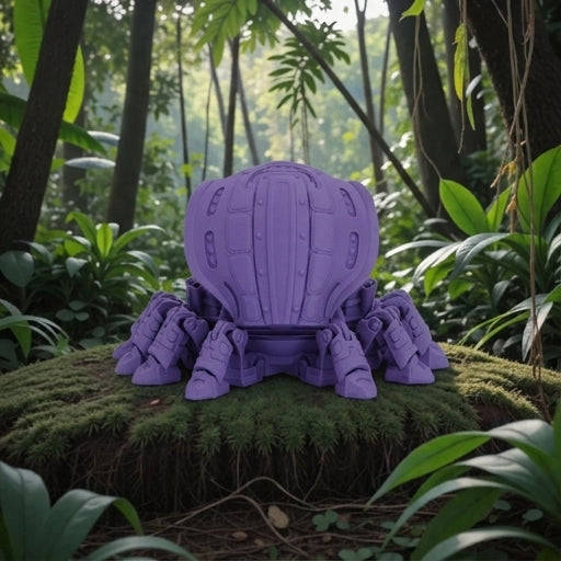 Cyber Crab Silk Starling Purple - Back