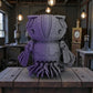 Cyber Owl Silk Midnight Purple - Back